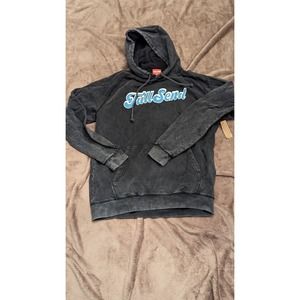 Full Send Nelk Boys Script Logo Pullover Hoodie Sweatshirt Navy Blue Mens L